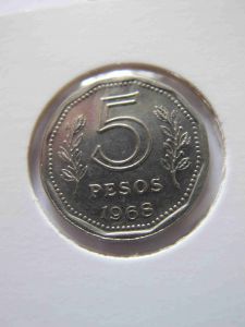 Аргентина 5 песо 1968