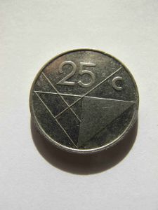 Аруба 25 центов 1990
