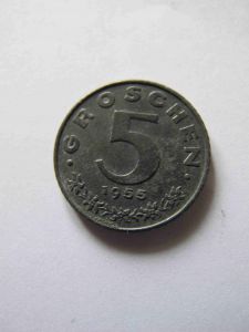Австрия 5 грошей 1955