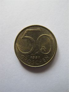 Австрия 50 грошей 1991