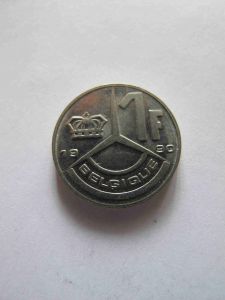 Бельгия 1 франк 1990 BELGIQVE
