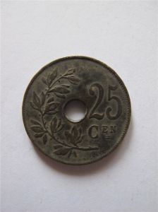 Бельгия 25 сентим 1922 BELGIE