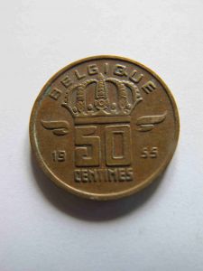 Бельгия 50 сентим 1955 BELGIQVE