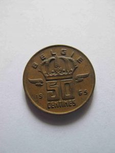 Бельгия 50 сентим 1965 BELGIE