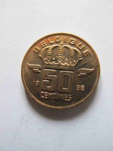 Бельгия 50 сентим 1998 BELGIQVE