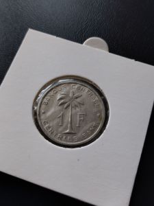 Бельгийское Конго 1 франк 1958 провинция Руанда-Урунди 