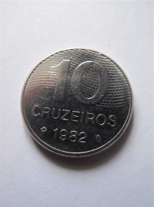Бразилия 10 крузейро 1982