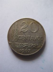 Бразилия 20 сентаво 1967