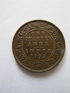 Британская Индия 1/4 АННЫ 1935