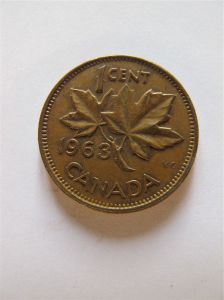Канада 1 цент 1963