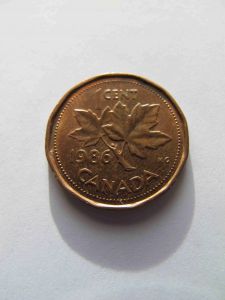 Канада 1 цент 1986