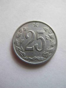 Чехословакия 25 гелеров 1962