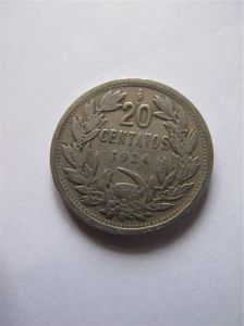 Чили 20 сентавос 1924