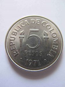 Колумбия 5 песо 1971