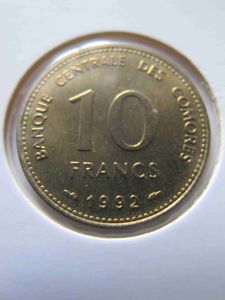 Коморские острова 10 франков 1992