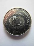 Монета Доминиканская республика 25 сентаво 1991