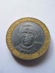 Монета Доминиканская республика 5 песо 2002