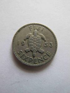 Фиджи 6 пенсов 1953