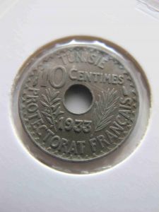 Французский Тунис 10 сантимов 1933