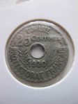 Монета Французский Тунис 25 сантимов 1920