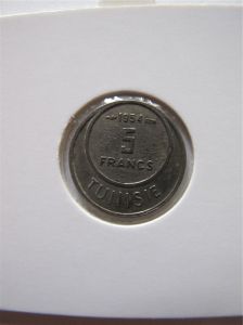 Французский Тунис 5 франков 1954