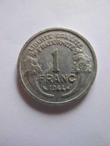 Франция 1 франк 1944 km#885a.1