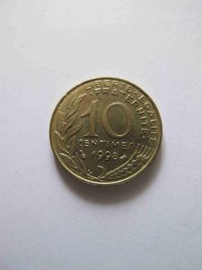 Франция 10 сантимов 1998