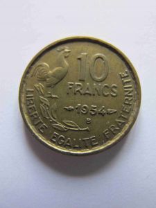 Франция 10 франков 1954 B