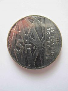 Франция 5 франков 1992