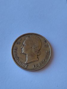 Французская Западная Африка 25 франков 1956  v2