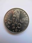 Монета Новые Гебриды 20 франков 1975
