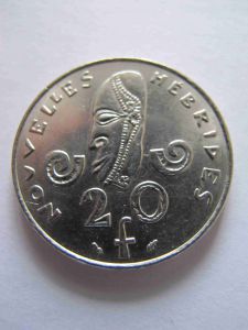 Новые Гебриды 20 франков 1979