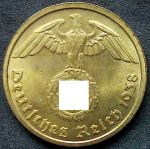 Монета Германия 10 рейхспфеннигов 1938 B