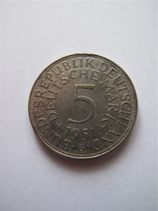 Германия 5 МАРОК 1951 G