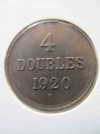 Монета Гернси 4 дубля 1920