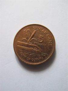 Гайана 5 долларов 2002