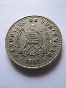 Гватемала 25 сентаво 1987