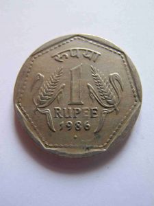 Индия 1 рупия 1986 B