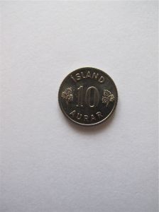 Монета Исландия 10 эйре 1967