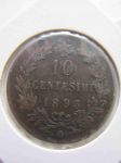 Монета Италия 10 чентезимо 1893