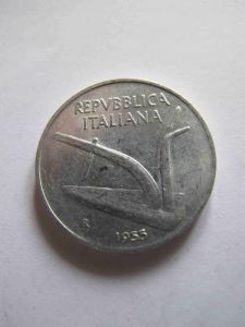 Италия 10 лир 1955 xf