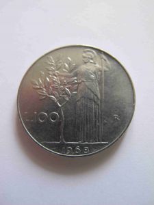 Италия 100 лир 1968