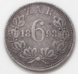Трансвааль 6 пенсов 1893 Серебро
