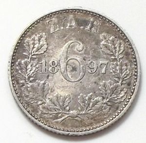 Трансвааль 6 пенсов 1897 Серебро