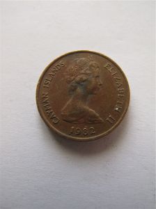 Монета Каймановы острова 1 цент 1982