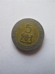 Монета Кения  5 шиллингов 1995