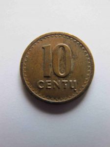 Литва 10 центов 1991