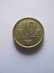 Монета Литва 10 центов 1998