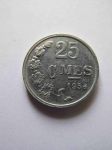 Монета Люксембург 25 сентим 1954