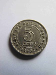 Малайя 5 центов 1957 KN